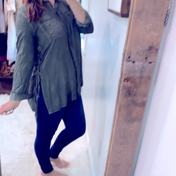 She + Sky green boho top size medium - Picture 1 of 6